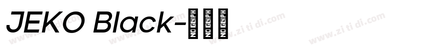JEKO Black字体转换